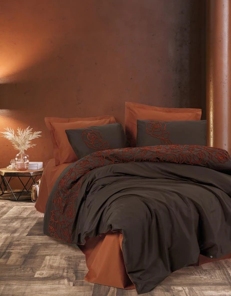 Ranforce Çift Kişilik Nev Takımı Rosen Kiremit ürün görseli 1