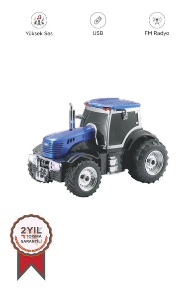 D42 Mavi Traktör Tasarım Usb/fm Radyo Bluetooth Hoparlör Speaker ürün görseli