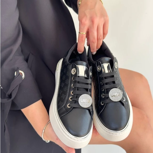 Jlar Siyah Cilt Bağcıklı Spor Ayakkabı - 4