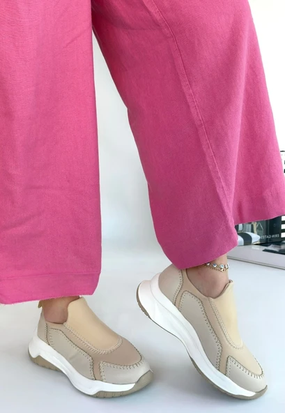 Kendy Bej Cilt Spor Ayakkabı - 2