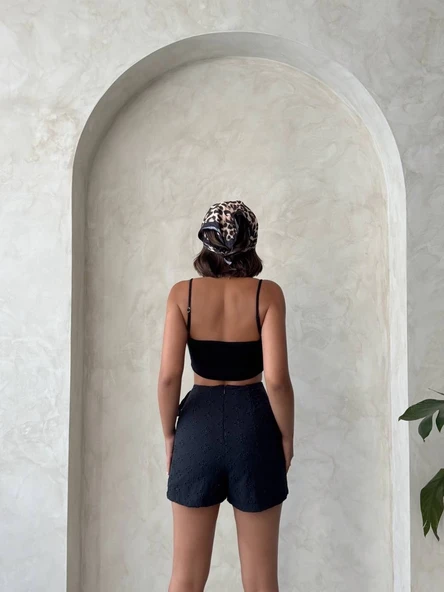 Brodeli şort etek s255075 - 2