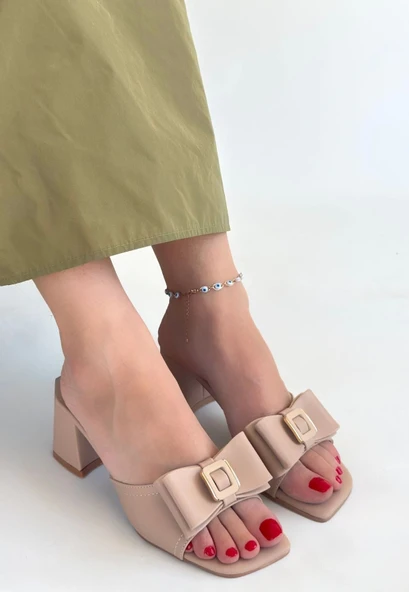 Veor Nude Cilt Topuklu Terlik - 2