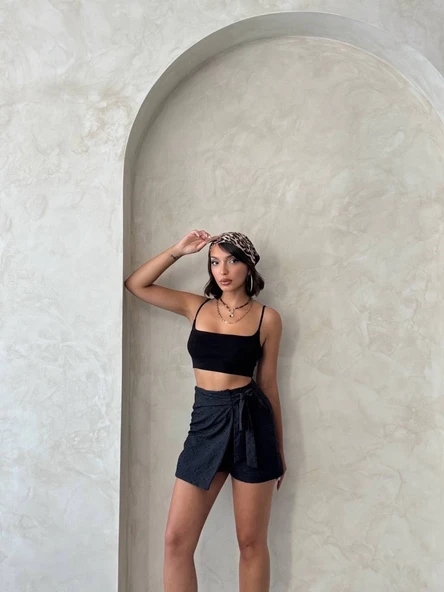 Brodeli şort etek s255075 - 7