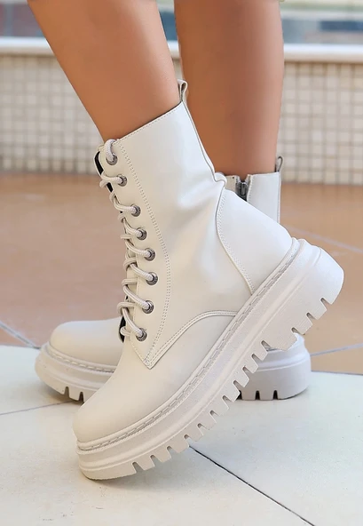 Toan Bej Cilt Bağcıklı Bot - 2