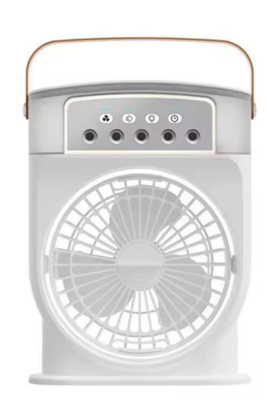 Şarjlı 600 Ml Su Hazneli Taşınabilir Masaüstü Vanilatör  Güçlü Fan Ve 2000 Mah Pil Beyaz ürün görseli