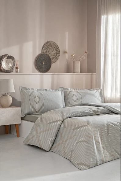 Özdilek Çift Kişilik Ranforce Nev Takımı Linea Ethnica Krem ürün görseli 1