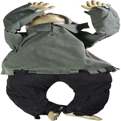 Sesli Işıklı ve Sensörlü Yerde Emekleyen Hareketli Bebek Hayalet Zombi Dekor 30x85 cm - 3