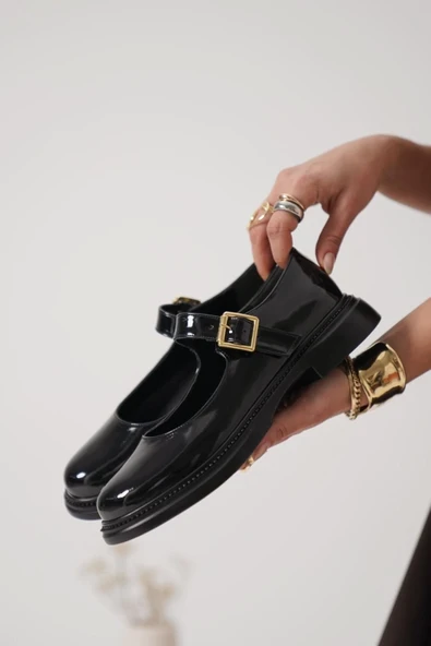 x Siyah Rugan Oxford Ayakkabı - 3