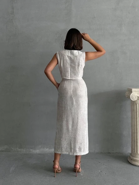 Çilek takım etek yelek - 4