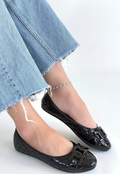 Lawy Siyah Rugan Babet Ayakkabı - 3