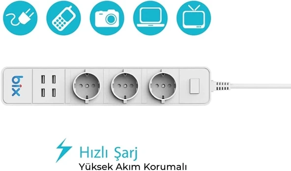 Vtn Bp-01 Wifi Yüksek Akım Korumalı Hızlı Şarj Özellikli Akıllı Priz - Resim 3