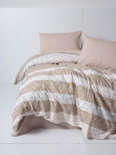 Flanel Nev Takımı Çift Kişilik Arrow Krem ürün görseli 1