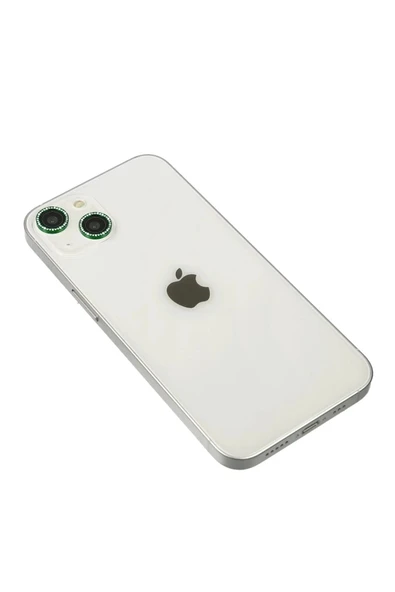 Litae Trend BFS  iPhone 14 Diamond Kamera Lens - Yeşil ürün görseli 1