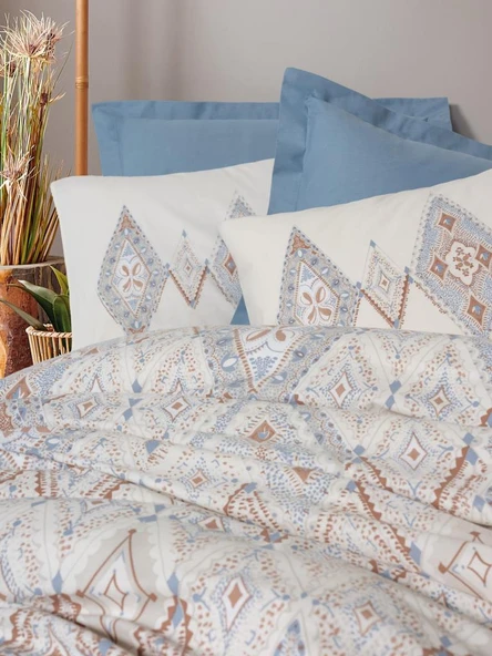 Bohem Nev Takımı Çift Kişilik Zanora İndigo - Resim 2