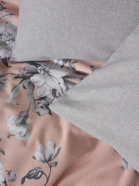 Flanel Nev Takımı Çift Kişilik Petit Pudra - Resim 2