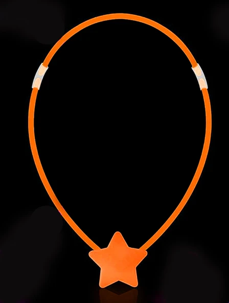 Glow Yıldız Kolye - Glow Kolye - Glow Partisi Yıldız Kolye 6 Adet - 5