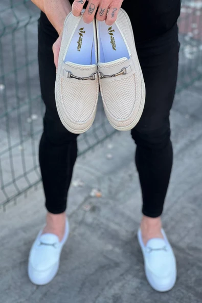 Bej Triko Babet Erkek Casual Ayakkabı - 2