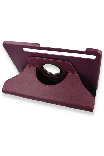 Litae Trend BFS  Samsung Galaxy X800 Tab S8 Plus 12.4 Kılıf 360 Tablet Deri Kılıf - Mürdüm ürün görseli 1