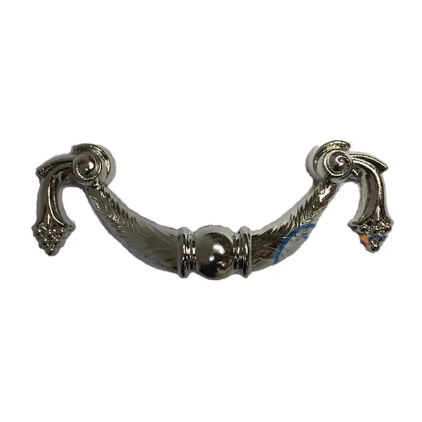 Dekoratif Zamak Üzümlü Kulp - 64mm, Nikel, 100 Adet ürün görseli 1