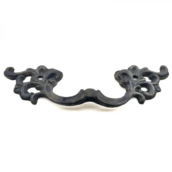 Antika Tarz Dekoratif Pirinç Çiçek Kapı Kulbu - 44x148 Mm, Oksit ürün görseli 1