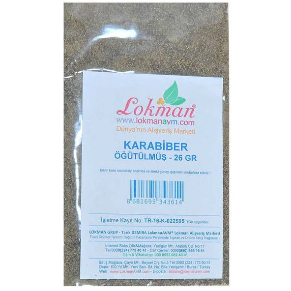 Karabiber Doğal Öğütülmüş Saf 26 Gr Paket - 2