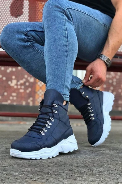 Lacivert Uzun Bağcıklı Postal Bot - 3