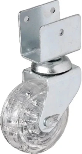 328 - 50x20 Mm Şeffaf Makaralı Kısa U Tablalı Teker 4 Adet ürün görseli