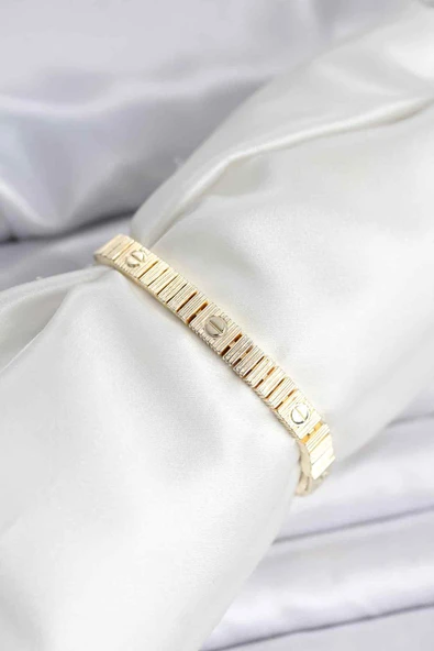 Gold Renk Vip Seri Kadın Bileklik - EBJ251101WBB8078 - Resim 2