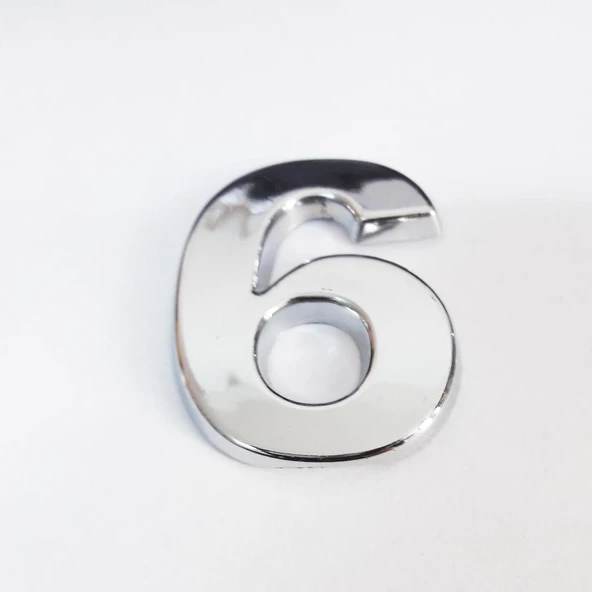 Cemax 6 Rakamı 3,75 cm Krom Yapışkanlı ürün görseli
