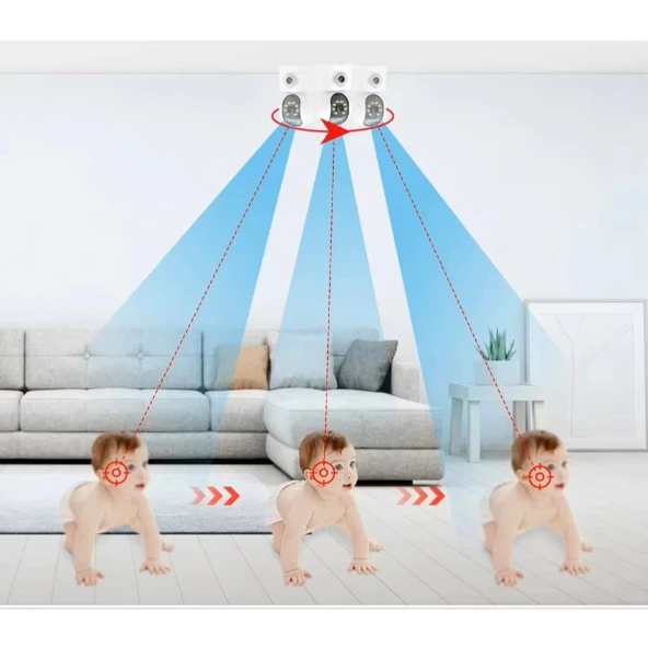 Çift Lensli İç Mekan Wi-Fi Kamera - 3