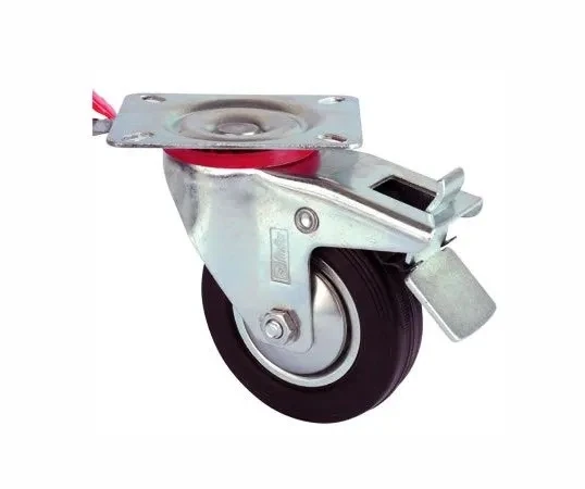 Servis Tekeri - Tablalı Frenli Siyah Döner - Çap 125 Mm ürün görseli