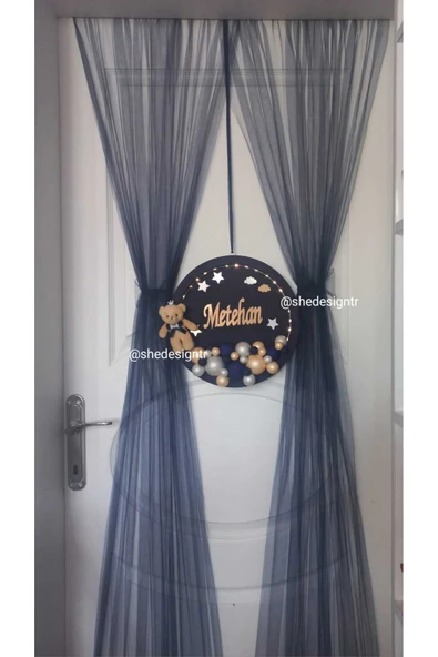 s'he design Hastane Odası Lastikli Kapı Tülü  (SADECE 2 adet  TÜL) - Resim 3