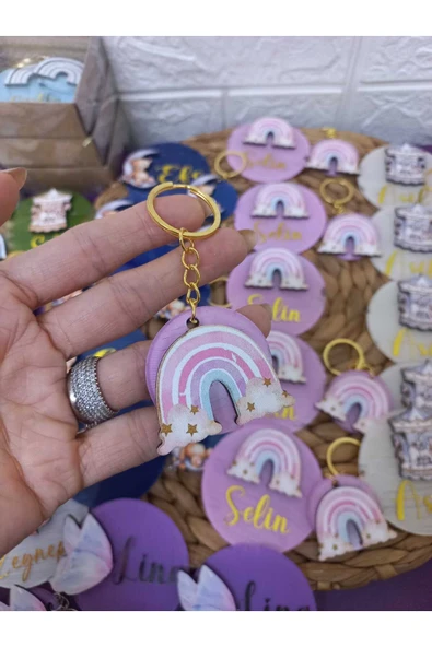 s'he design Hediyelik Figürlü İsme Özel Mıknatıslı Pleksi Magnet 15 Adet - Resim 3