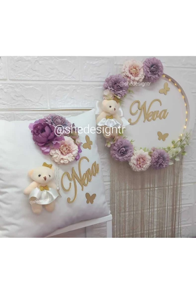 s'he design HASTANE ODASI LEDLİ KAPI SÜSÜ VE TAKI YASTIGI SHEDESIGN - Resim 4