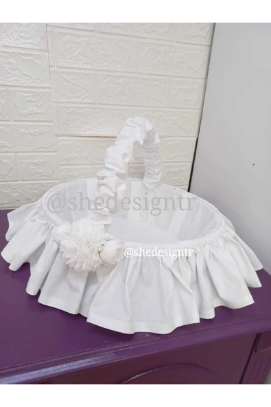 s'he design Yenidoğan Hediyelik Sunum Sepeti - Kırk Uçurma Sepeti - Şeker Sepeti - Resim 3