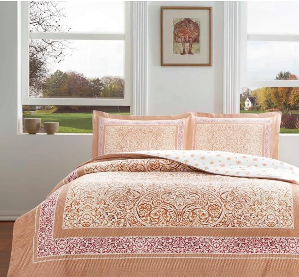 Çift Kişilik Saten Nev Takımı Hamlet Kiremit ürün görseli 1