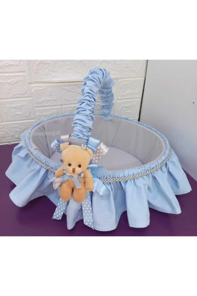 s'he design Yenidoğan Hediyelik Sunum Sepeti ürün görseli