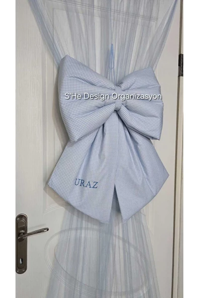 s'he design NAKIŞ İSİM İŞLEMELİ FİYONK KAPI SÜSÜ - Resim 3