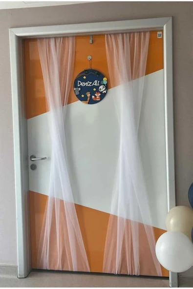 s'he design 2 Parça Hastane Odası Lastikli Kapı Tülü (1,5 × 4 tek kanat) ürün görseli