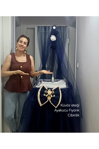 s'he design Hastane Odası Beşik Süsleme Setleri / Fiyonk/küvöz Eteği/cibinlik ürün görseli