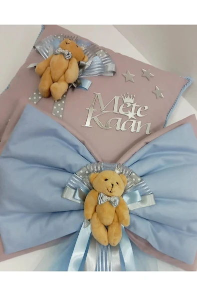 s'he design Yenidoğan Takı Yastığı Ve Ayakucu Fiyonk Seti - 2