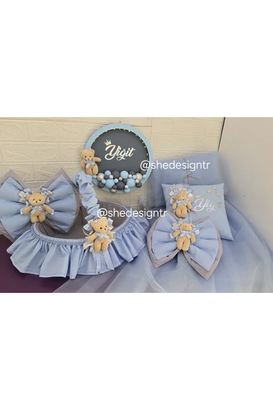 s'he design Bebek İsmine Özel Hazırlanan Hastane Odası Süsleme Seti ürün görseli