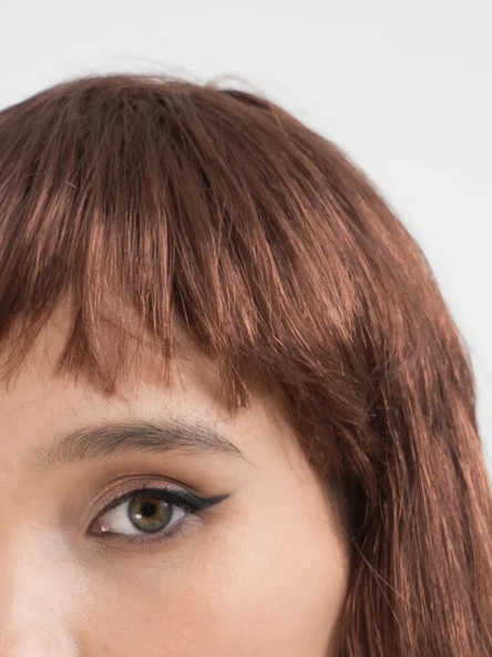 Kahve Renk Uzun Düz Parti Peruğu - Uzun Kahverengi Peruk - 4