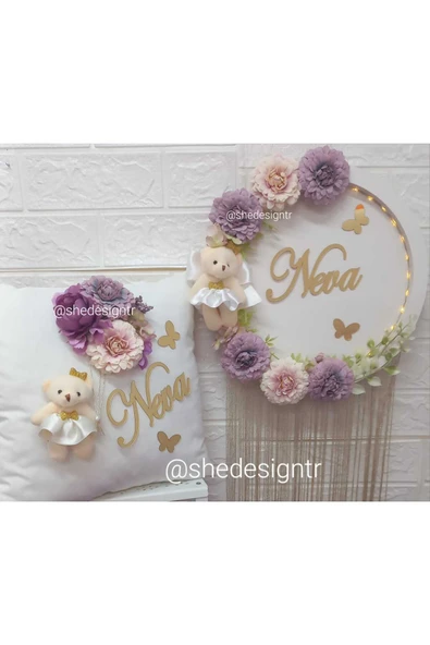 s'he design HASTANE ODASI LEDLİ KAPI SÜSÜ VE TAKI YASTIGI SHEDESIGN - Resim 3