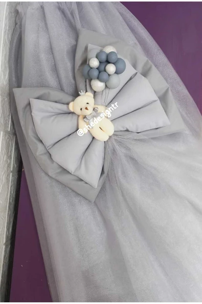 s'he design Yenidoğan Bebek Hastane Odası Süsleme Seti Gri - Resim 2