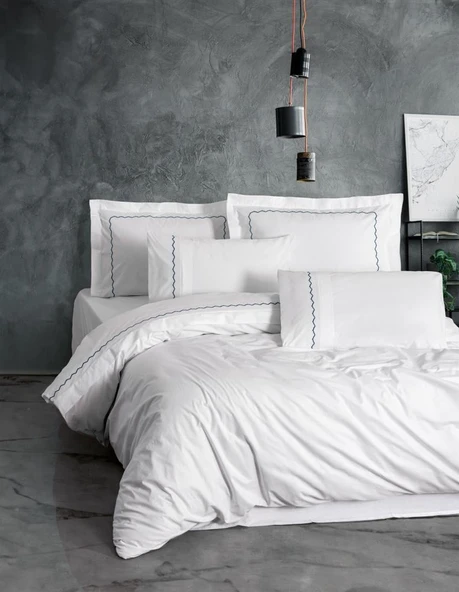 Clasic Pamuk Nev Takımı Çift Kişilik Josina Bej ürün görseli 1