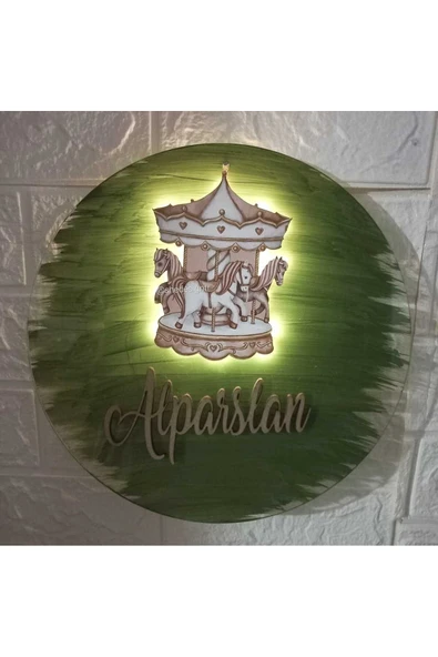 s'he design ERKEK BEBEK İSMİNE ÖZEL HAZIRLANAN PLEKSİ KAPI SÜSÜ - Resim 2