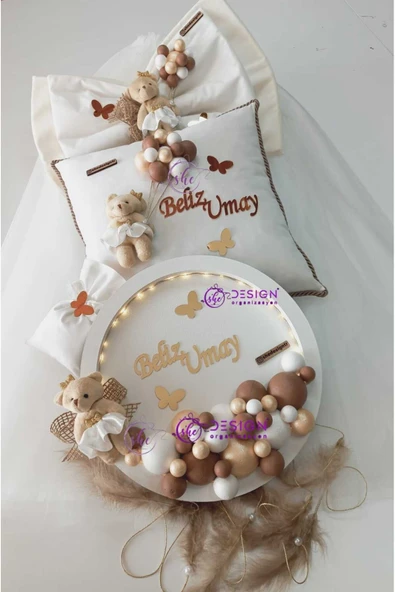 s'he design Beşik Süsleme Seti Ve Ledli Hastane Kapı Süsü