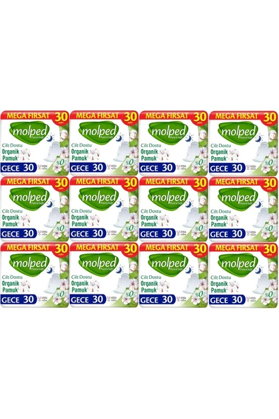 Molped Pure&Soft Hijyenik Ped Gece 360 (12PK*30) Adet Mega Pk ürün görseli