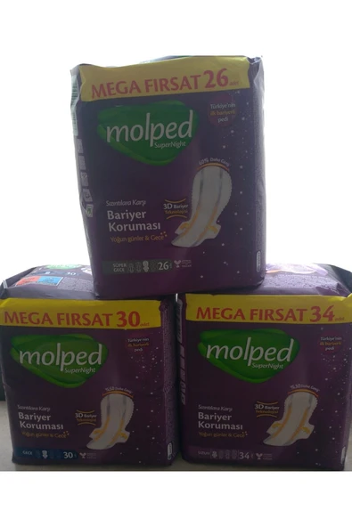 Molped Supernıght Mega 30 26 34 3 Lü Paket 3dbariyer Korumalı ürün görseli